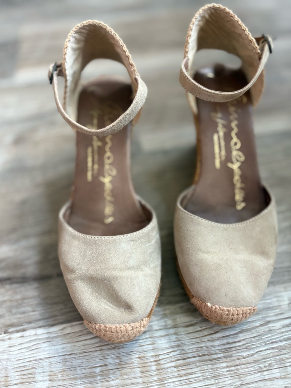 Gaimo Espadrilles Suede Wedge Ankle Strap Sandals